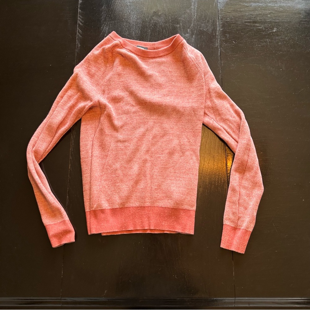 Express XS Slim fit Red Salmon Crewneck Sweater